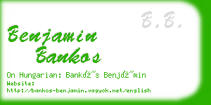 benjamin bankos business card